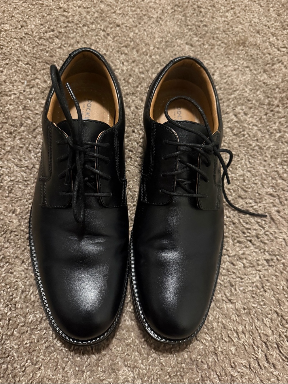 Dockers Men’s Black Leather Lace-Up Oxfords